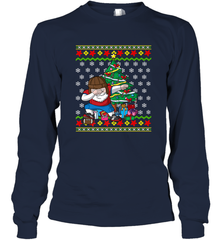 NFL Ugly Christmas Dabbing Santa Football Gift Long Sleeve T-Shirt Long Sleeve T-Shirt - jonhlittlestore88