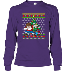 NFL Ugly Christmas Dabbing Santa Football Gift Long Sleeve T-Shirt Long Sleeve T-Shirt - jonhlittlestore88