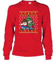 NFL Ugly Christmas Dabbing Santa Football Gift Long Sleeve T-Shirt Long Sleeve T-Shirt - jonhlittlestore88