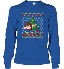 NFL Ugly Christmas Dabbing Santa Football Gift Long Sleeve T-Shirt Long Sleeve T-Shirt - jonhlittlestore88