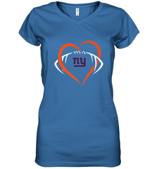 NFL New York Giants Heart Love Football Women's V-Neck T-Shirt Women's V-Neck T-Shirt - jonhlittlestore88