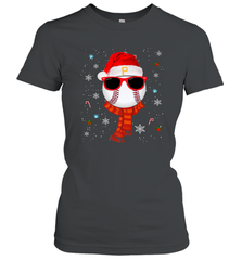 Pittsburgh Pirates Logo Christmas Baseball Player Glasses Santa Hat Pajama Gift Women's T-Shirt Women's T-Shirt - jonhlittlestore88