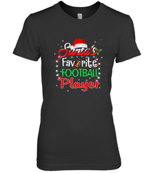 NFL Santa's Favorite Football Player Xmas Light Hat Christmas Women's Premium T-Shirt