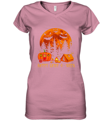 Happy Camp O Ween Funny Camping Halloween Costume Camper RV Women's V-Neck T-Shirt Women's V-Neck T-Shirt - jonhlittlestore88