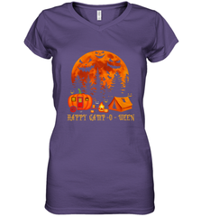 Happy Camp O Ween Funny Camping Halloween Costume Camper RV Women's V-Neck T-Shirt Women's V-Neck T-Shirt - jonhlittlestore88