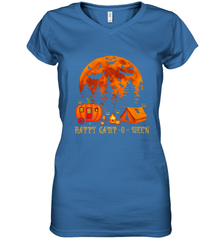 Happy Camp O Ween Funny Camping Halloween Costume Camper RV Women's V-Neck T-Shirt Women's V-Neck T-Shirt - jonhlittlestore88