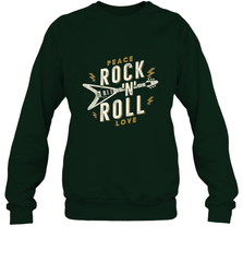 Peace Rock and Roll Love Music Guitar Retro Hippie Crewneck Sweatshirt Crewneck Sweatshirt - jonhlittlestore88