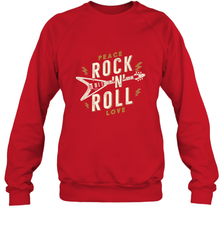 Peace Rock and Roll Love Music Guitar Retro Hippie Crewneck Sweatshirt Crewneck Sweatshirt - jonhlittlestore88