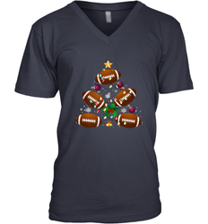 NFL Christmas Pajama Football Christmas Ornaments Tree Xmas Gift Men's V-Neck