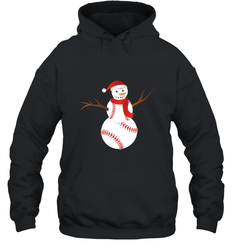Snowman Baseball Christmas Hooded Sweatshirt