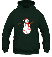 Snowman Baseball Christmas Hooded Sweatshirt Hooded Sweatshirt - jonhlittlestore88