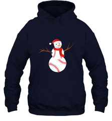 Snowman Baseball Christmas Hooded Sweatshirt Hooded Sweatshirt - jonhlittlestore88
