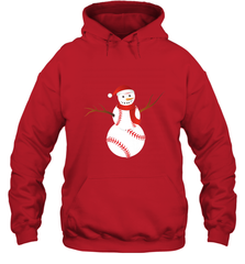 Snowman Baseball Christmas Hooded Sweatshirt Hooded Sweatshirt - jonhlittlestore88