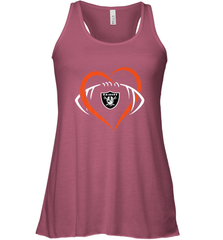 NFL Oakland Raiderss Heart Love Football Women's Racerback Tank Women's Racerback Tank - jonhlittlestore88