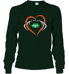 NFL New York Jets Heart Love Football Long Sleeve T-Shirt Long Sleeve T-Shirt - jonhlittlestore88