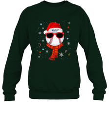 San Diego Padres Logo Christmas Baseball Player Glasses Santa Hat Pajama Gift Crewneck Sweatshirt Crewneck Sweatshirt - jonhlittlestore88