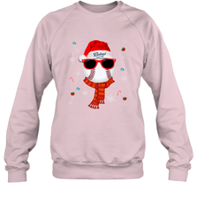 San Diego Padres Logo Christmas Baseball Player Glasses Santa Hat Pajama Gift Crewneck Sweatshirt Crewneck Sweatshirt - jonhlittlestore88
