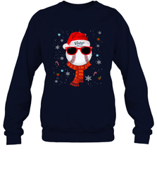 San Diego Padres Logo Christmas Baseball Player Glasses Santa Hat Pajama Gift Crewneck Sweatshirt Crewneck Sweatshirt - jonhlittlestore88