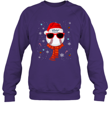 San Diego Padres Logo Christmas Baseball Player Glasses Santa Hat Pajama Gift Crewneck Sweatshirt Crewneck Sweatshirt - jonhlittlestore88