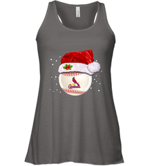 St. Louis Cardinals Logo Baseball Ball Christmas Santa Hat Xmas Sport Funny Snow Women's Racerback Tank Women's Racerback Tank - jonhlittlestore88