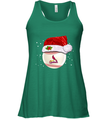 St. Louis Cardinals Logo Baseball Ball Christmas Santa Hat Xmas Sport Funny Snow Women's Racerback Tank Women's Racerback Tank - jonhlittlestore88