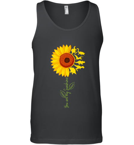 You're My Sunshine Sunflower Dinosaur T Rex Men's Tank Top Men's Tank Top / Black / XS Men's Tank Top - jonhlittlestore88