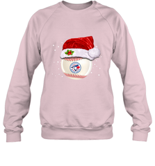 Toronto Blue Jays Logo Baseball Ball Christmas Santa Hat Xmas Sport Funny Snow Crewneck Sweatshirt Crewneck Sweatshirt - jonhlittlestore88