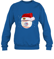 Toronto Blue Jays Logo Baseball Ball Christmas Santa Hat Xmas Sport Funny Snow Crewneck Sweatshirt Crewneck Sweatshirt - jonhlittlestore88