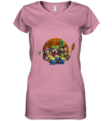Disney Pixar Toy Story Halloween Moon Group Women's V-Neck T-Shirt Women's V-Neck T-Shirt - jonhlittlestore88