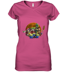 Disney Pixar Toy Story Halloween Moon Group Women's V-Neck T-Shirt Women's V-Neck T-Shirt - jonhlittlestore88