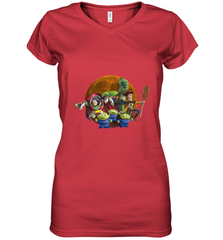 Disney Pixar Toy Story Halloween Moon Group Women's V-Neck T-Shirt Women's V-Neck T-Shirt - jonhlittlestore88