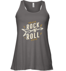 Peace Rock and Roll Love Music Guitar Retro Hippie Women's Racerback Tank Women's Racerback Tank - jonhlittlestore88