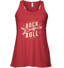 Peace Rock and Roll Love Music Guitar Retro Hippie Women's Racerback Tank Women's Racerback Tank - jonhlittlestore88
