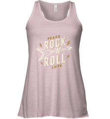 Peace Rock and Roll Love Music Guitar Retro Hippie Women's Racerback Tank Women's Racerback Tank - jonhlittlestore88
