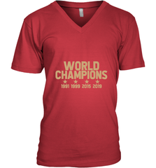 Us women's soccer team win world champions 4 four title 2019 Men's V-Neck Men's V-Neck - jonhlittlestore88