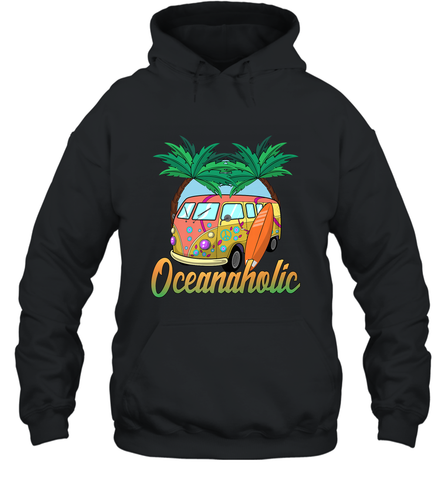 Retro Surfer Love Surfing Beach Party Tropical Vacay Hooded Sweatshirt Hooded Sweatshirt / Black / S Hooded Sweatshirt - jonhlittlestore88