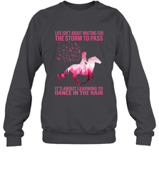 Life Is Not About Waiting Breast Cancer Hippie Peace Horse Crewneck Sweatshirt Crewneck Sweatshirt - jonhlittlestore88