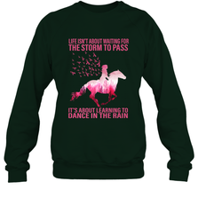 Life Is Not About Waiting Breast Cancer Hippie Peace Horse Crewneck Sweatshirt Crewneck Sweatshirt - jonhlittlestore88