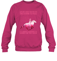 Life Is Not About Waiting Breast Cancer Hippie Peace Horse Crewneck Sweatshirt Crewneck Sweatshirt - jonhlittlestore88