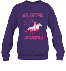 Life Is Not About Waiting Breast Cancer Hippie Peace Horse Crewneck Sweatshirt Crewneck Sweatshirt - jonhlittlestore88