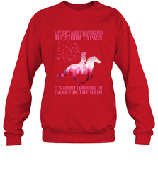 Life Is Not About Waiting Breast Cancer Hippie Peace Horse Crewneck Sweatshirt Crewneck Sweatshirt - jonhlittlestore88