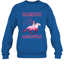 Life Is Not About Waiting Breast Cancer Hippie Peace Horse Crewneck Sweatshirt Crewneck Sweatshirt - jonhlittlestore88
