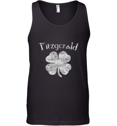 Vintage Fitzgerald Irish Shamrock St Patty's Day Men's Tank Top Men's Tank Top / Black / XS Men's Tank Top - jonhlittlestore88