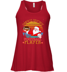 NFL Santa Favorite Football Player Funny Christmas Funny Women's Racerback Tank
