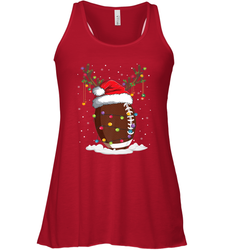 NFL Christmas Football Reindeer Funny Santa Hat Xmas Kids Gift Women's Racerback Tank