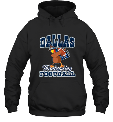 Dallas Thanksgiving Day Funny Turkey Playing Texas Football Premium T Shirt Hooded Sweatshirt Hooded Sweatshirt / Black / S Hooded Sweatshirt - jonhlittlestore88