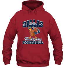 Dallas Thanksgiving Day Funny Turkey Playing Texas Football Premium T Shirt Hooded Sweatshirt Hooded Sweatshirt - jonhlittlestore88