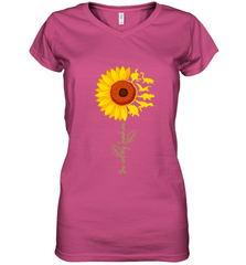 You're My Sunshine Sunflower Dinosaur T Rex Women's V-Neck T-Shirt Women's V-Neck T-Shirt - jonhlittlestore88