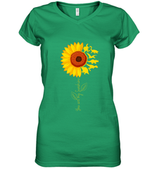 You're My Sunshine Sunflower Dinosaur T Rex Women's V-Neck T-Shirt Women's V-Neck T-Shirt - jonhlittlestore88
