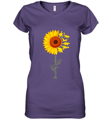 You're My Sunshine Sunflower Dinosaur T Rex Women's V-Neck T-Shirt Women's V-Neck T-Shirt - jonhlittlestore88